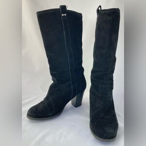 Merona Leather/Suede Riding Boots - Black - Womens SIze 9